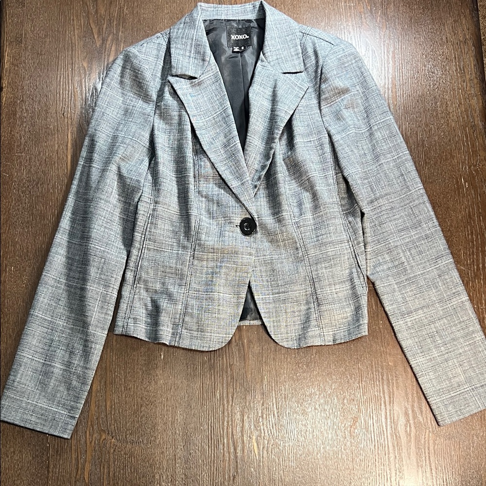 XOXO Women's Gray Blazer Jacket